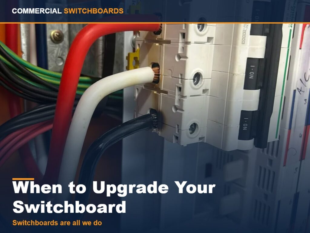 An ageing commercial main switchboard due for upgrade, signs a switchboard needs upgrading across brisbane and south east queensland